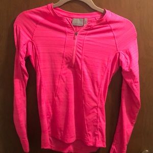 Athleta HOT PINK Pacifica UPF zip L/S shirt szXS